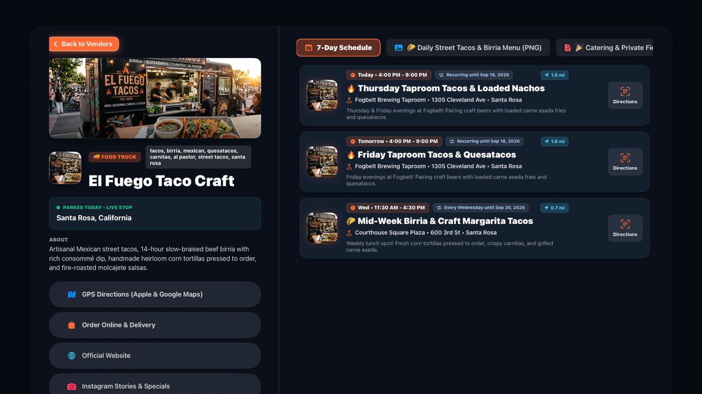 Street Bites Apple TV Digital Menus